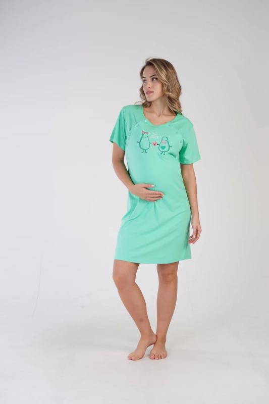 tehotenská nočná košeľa zelená S grow positive thoughts